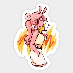 Peach Slime Sticker